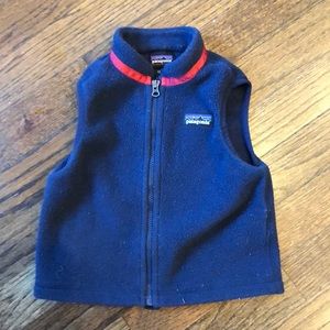 Navy Patagonia Fleece Vest- 12-18 months